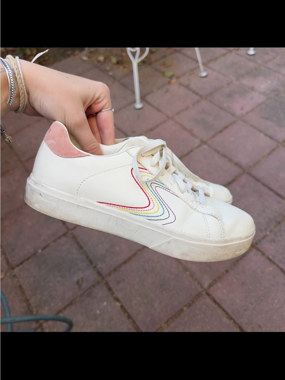 Skechers Cream & Rainbow Sneakers